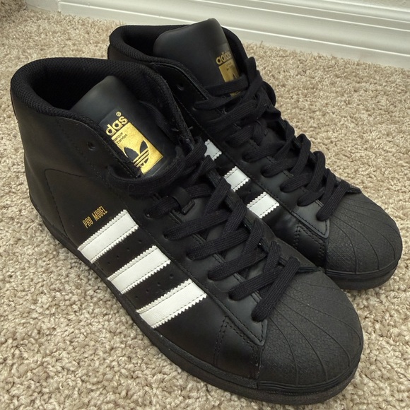 Adidas Black and White Pro Model Sneakers - Picture 1 of 5